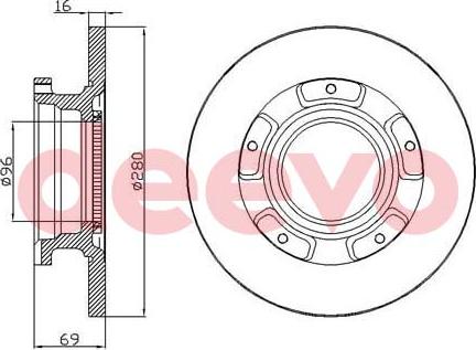 DEEVO BD25060 - Disque de frein cwaw.fr