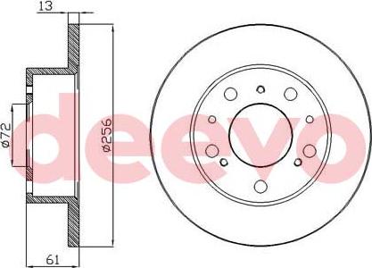 DEEVO BD25300 - Disque de frein cwaw.fr