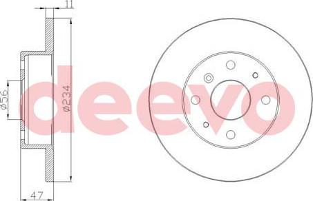 DEEVO BD25740 - Disque de frein cwaw.fr