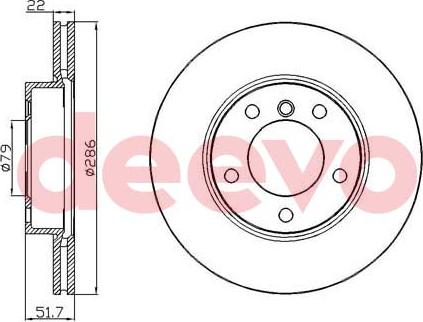 DEEVO BD25700 - Disque de frein cwaw.fr