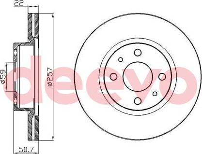 DEEVO BD25780 - Disque de frein cwaw.fr