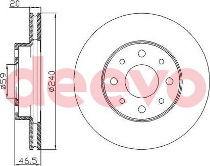 DEEVO BD26540 - Disque de frein cwaw.fr