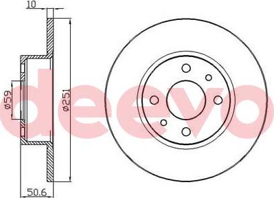 DEEVO BD26560 - Disque de frein cwaw.fr