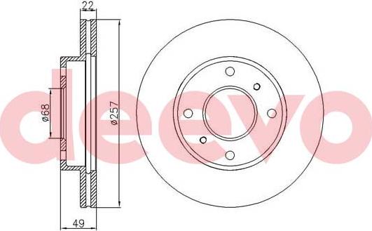 DEEVO BD26000 - Disque de frein cwaw.fr