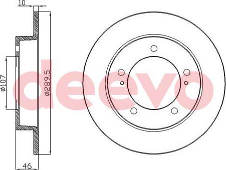 DEEVO BD26180 - Disque de frein cwaw.fr