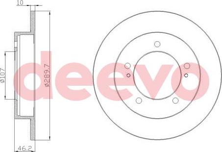 DEEVO BD26220 - Disque de frein cwaw.fr