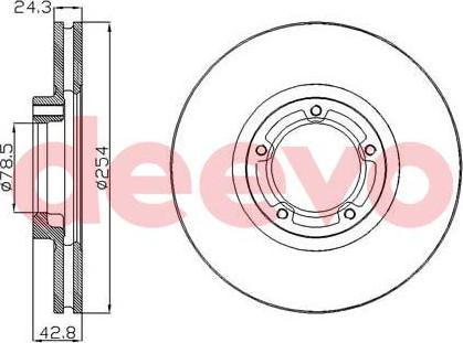 DEEVO BD26780 - Disque de frein cwaw.fr