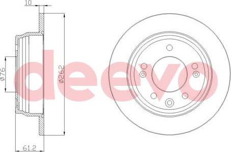 DEEVO BD20980 - Disque de frein cwaw.fr