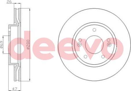 DEEVO BD20420 - Disque de frein cwaw.fr