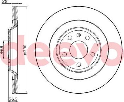 DEEVO BD20620 - Disque de frein cwaw.fr