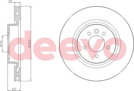 DEEVO BD20020 - Disque de frein cwaw.fr