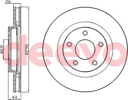 DEEVO BD20160 - Disque de frein cwaw.fr