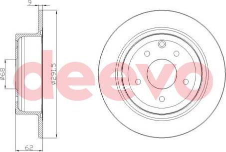 DEEVO BD20180 - Disque de frein cwaw.fr