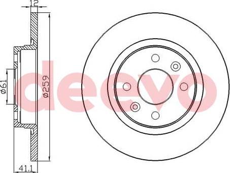 DEEVO BD20880 - Disque de frein cwaw.fr