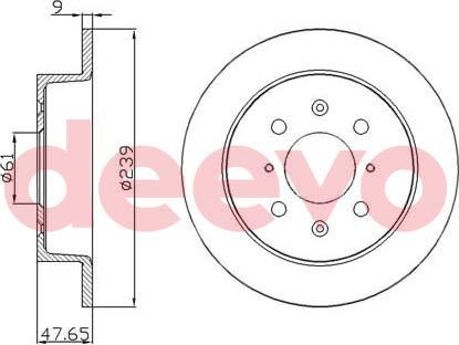 DEEVO BD20340 - Disque de frein cwaw.fr