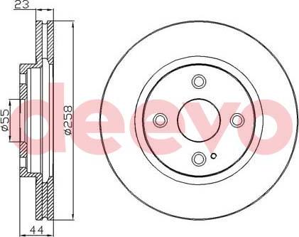 DEEVO BD20380 - Disque de frein cwaw.fr