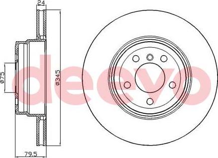 DEEVO BD20780 - Disque de frein cwaw.fr