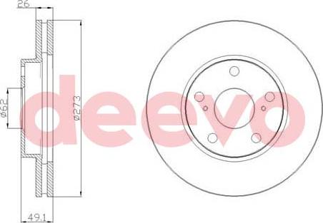 DEEVO BD21400 - Disque de frein cwaw.fr