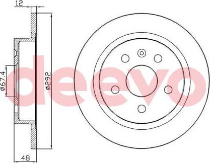 DEEVO BD21620 - Disque de frein cwaw.fr