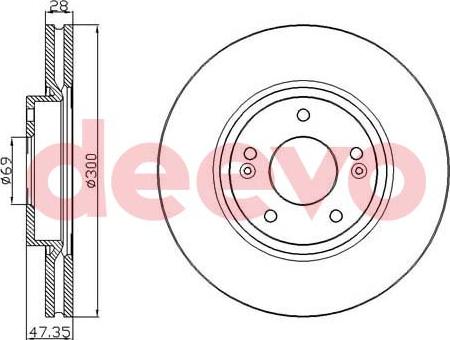 DEEVO BD21040 - Disque de frein cwaw.fr