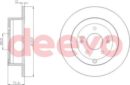 DEEVO BD21060 - Disque de frein cwaw.fr