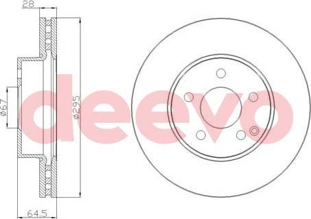 DEEVO BD21140 - Disque de frein cwaw.fr