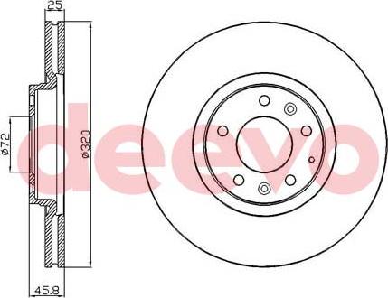 DEEVO BD21340 - Disque de frein cwaw.fr