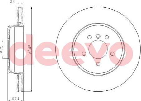 DEEVO BD21780 - Disque de frein cwaw.fr