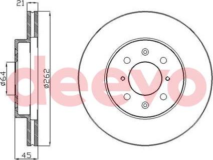 DEEVO BD28900 - Disque de frein cwaw.fr