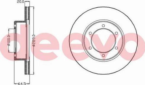 DEEVO BD28480 - Disque de frein cwaw.fr