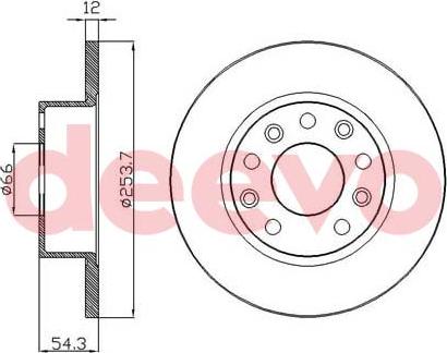 DEEVO BD28560 - Disque de frein cwaw.fr