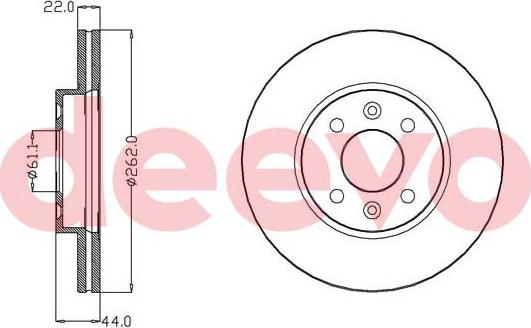 DEEVO BD28640 - Disque de frein cwaw.fr