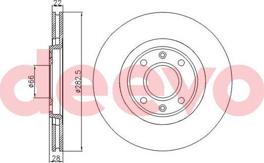 DEEVO BD28600 - Disque de frein cwaw.fr