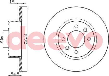 DEEVO BD28080 - Disque de frein cwaw.fr