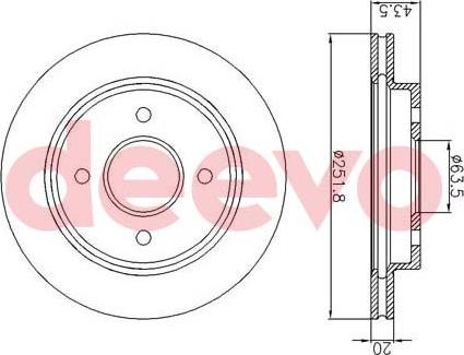 DEEVO BD28180 - Disque de frein cwaw.fr