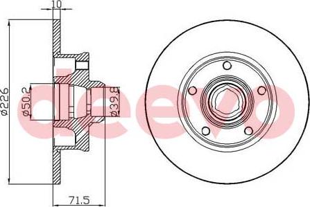 DEEVO BD28240 - Disque de frein cwaw.fr