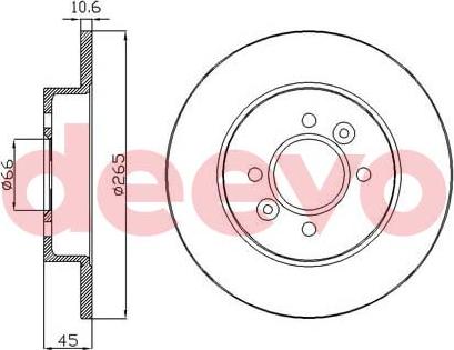 DEEVO BD28720 - Disque de frein cwaw.fr