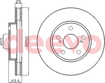 DEEVO BD23940 - Disque de frein cwaw.fr