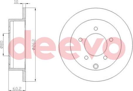 DEEVO BD23420 - Disque de frein cwaw.fr