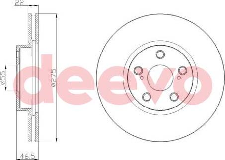 DEEVO BD23640 - Disque de frein cwaw.fr