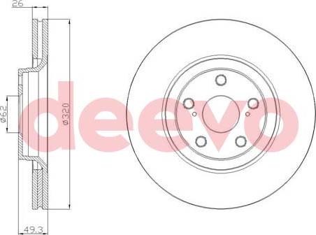 DEEVO BD23680 - Disque de frein cwaw.fr