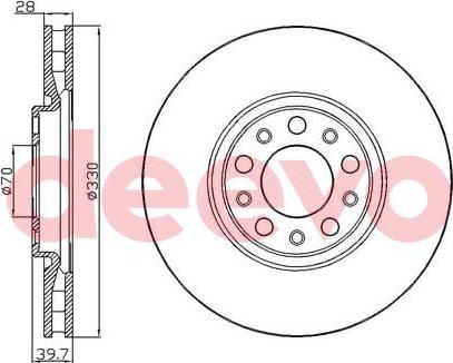 DEEVO BD23880 - Disque de frein cwaw.fr