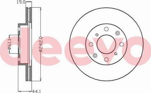 DEEVO BD23240 - Disque de frein cwaw.fr