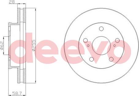 DEEVO BD23780 - Disque de frein cwaw.fr