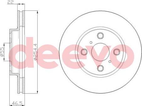 DEEVO BD22640 - Disque de frein cwaw.fr