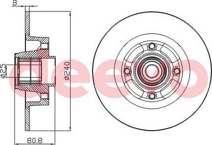 DEEVO BD22680 - Disque de frein cwaw.fr