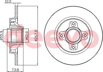 DEEVO BD22160 - Disque de frein cwaw.fr