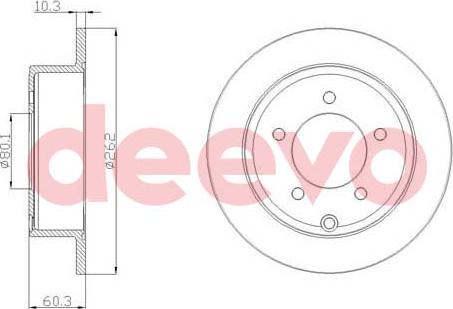 DEEVO BD22100 - Disque de frein cwaw.fr