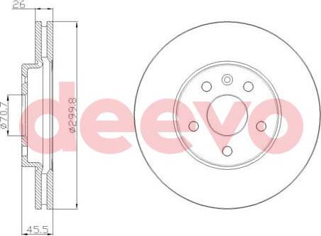 DEEVO BD22840 - Disque de frein cwaw.fr