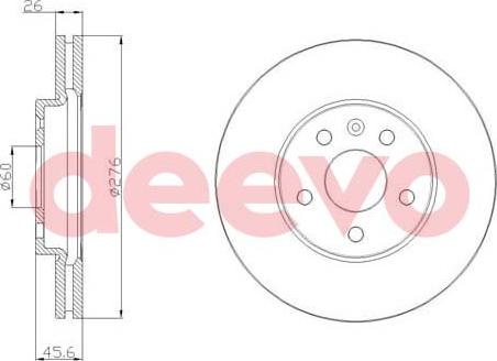 DEEVO BD22800 - Disque de frein cwaw.fr